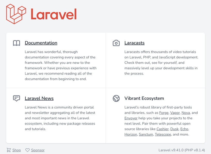 Laravel demo page